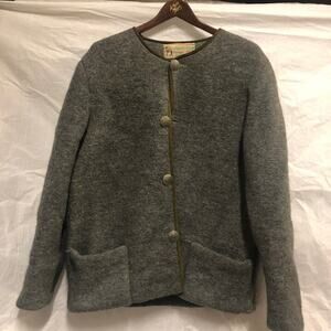 Womens 48, Vintage 100% wool Button Up Sweater by Salzburger